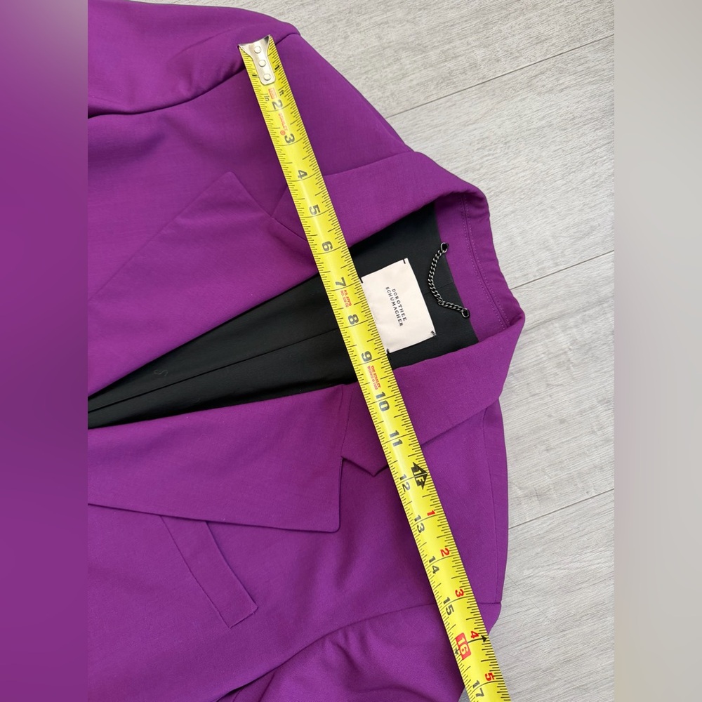 DOROTHEE SCHUMACHER Purple Virgin Wool Blazer | Twisted Lightness | EUC US 2 XS - Picture 4 of 12